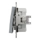 Вимикач Schneider Electric Asfora Plus 2-клавішний сталь