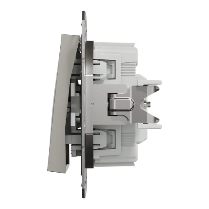 Перемикач Schneider Electric Asfora Plus 1-клавішний прохідний з підсвіткою бронза