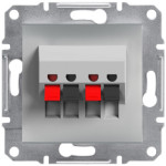 Розетка Schneider Electric Asfora Plus аудио двойная алюминий