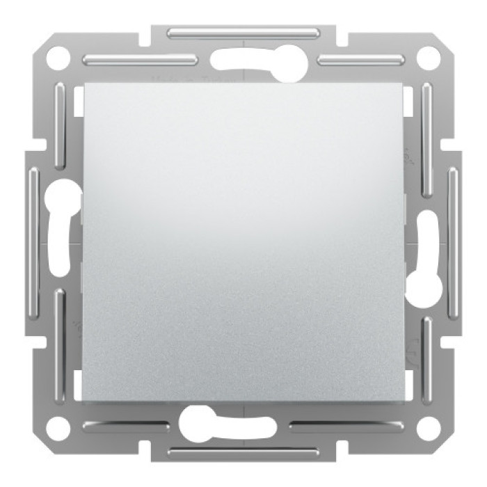 Вимикач Schneider Electric Asfora 1-клавішний IP44 алюміній