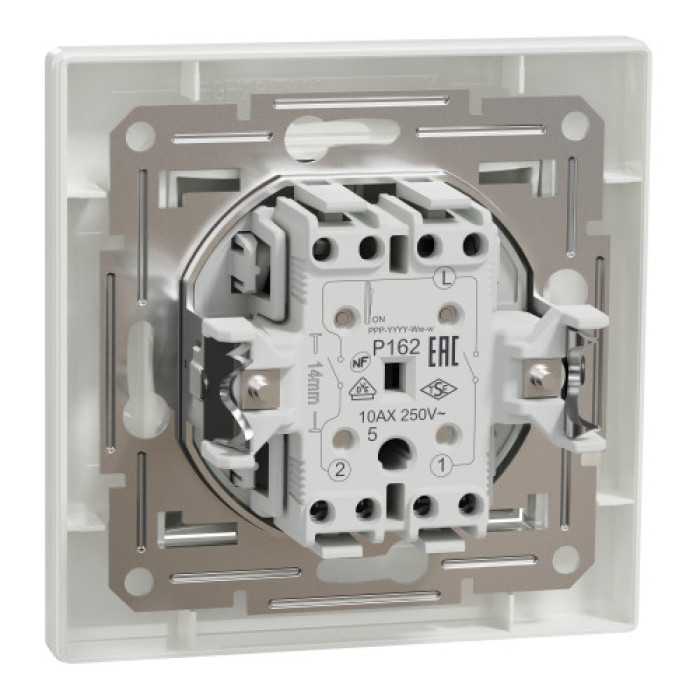 Выключатель Schneider Electric Asfora 2-клавишный белый