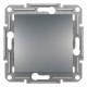 Перемикач Schneider Electric Asfora Plus 1-клавішний прохідний сталь
