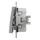 Перемикач Schneider Electric Asfora Plus 1-клавішний прохідний сталь