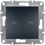 Вимикач Schneider Electric Asfora Plus для жалюзі антрацит