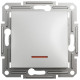 Выключатель Schneider Electric Asfora Plus 1-клавишный с подсветкой алюминий