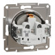 (АКЦИЯ!!! 8+2 шт.) Розетка Schneider Electric Asfora Plus с заземлением бронза