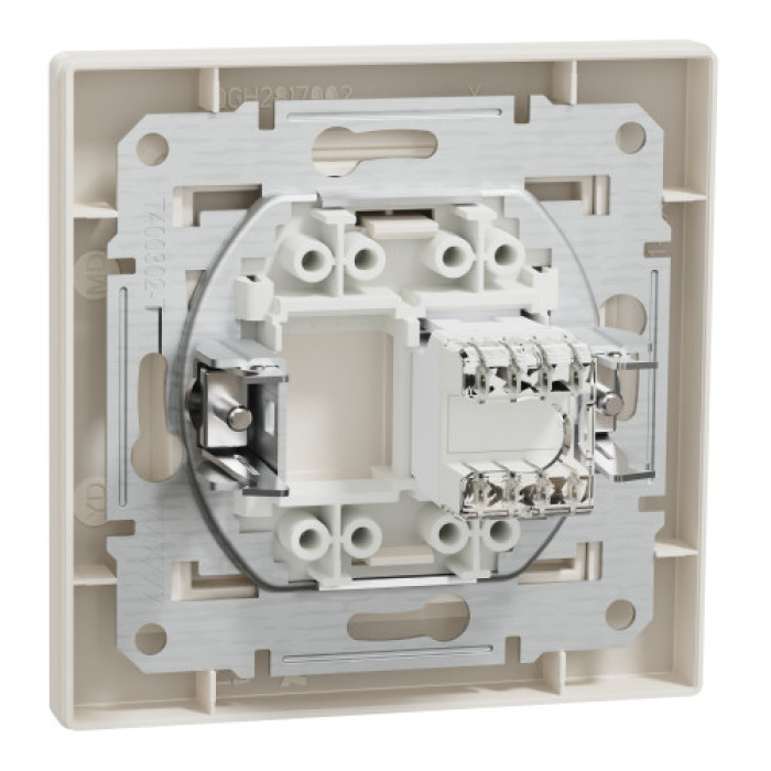 Розетка Schneider Electric Asfora компьютерная RJ45 кат. 5е UTP кремовый