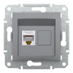 Розетка Schneider Electric Asfora Plus компьютерная RJ45 кат. 5е UTP сталь