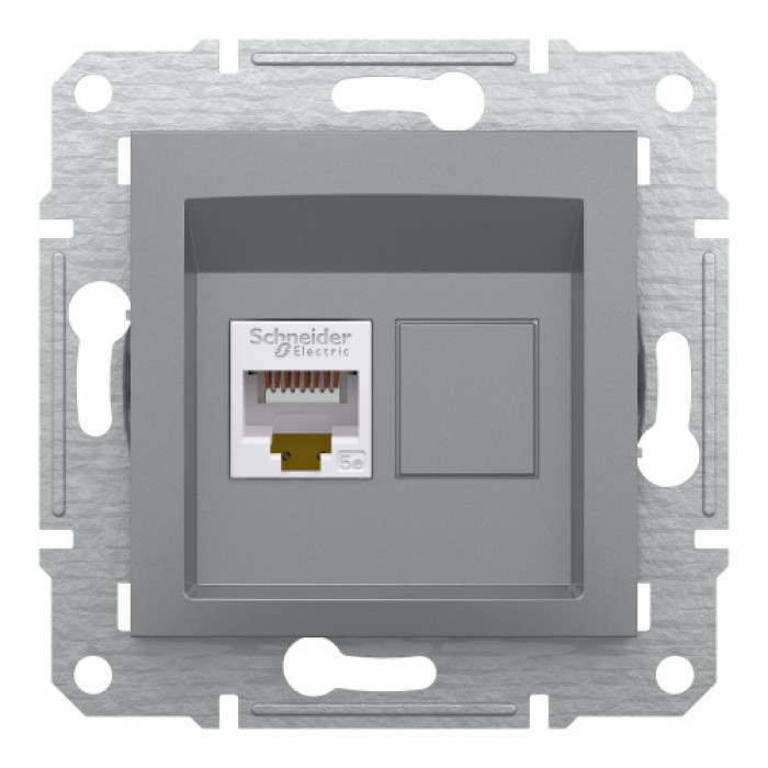 Розетка Schneider Electric Asfora Plus компьютерная RJ45 кат. 5е UTP сталь