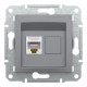 Розетка Schneider Electric Asfora Plus компьютерная RJ45 кат. 5е UTP сталь