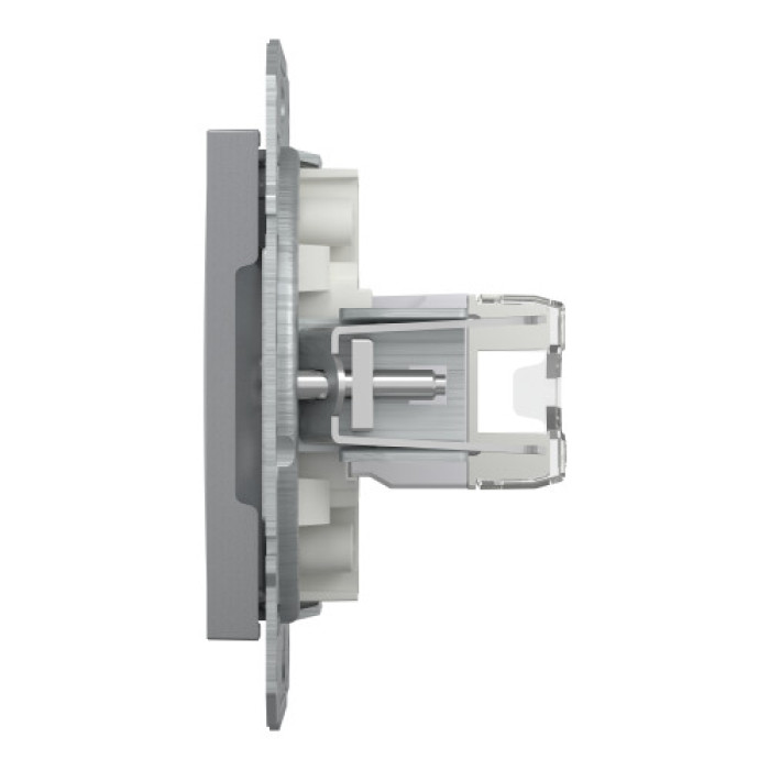 Розетка Schneider Electric Asfora Plus компьютерная RJ45 кат. 5е UTP сталь