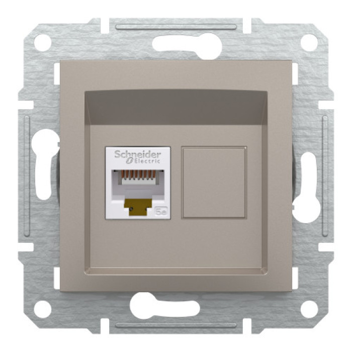 Розетка Schneider Electric Asfora Plus компьютерная RJ45 кат. 5е UTP бронза