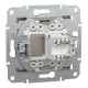 Розетка Schneider Electric Asfora Plus компьютерная RJ45 кат. 5е UTP бронза