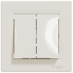 Вимикач Schneider Electric Asfora 2-клавішний кремовий
