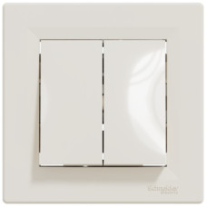 Выключатель Schneider Electric Asfora 2-клавишный кремовый