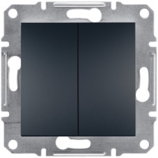 Выключатель Schneider Electric Asfora Plus 2-клавишный антрацит