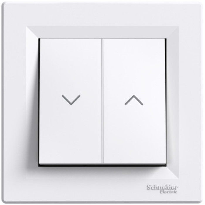 Вимикач Schneider Electric Asfora для жалюзі білий