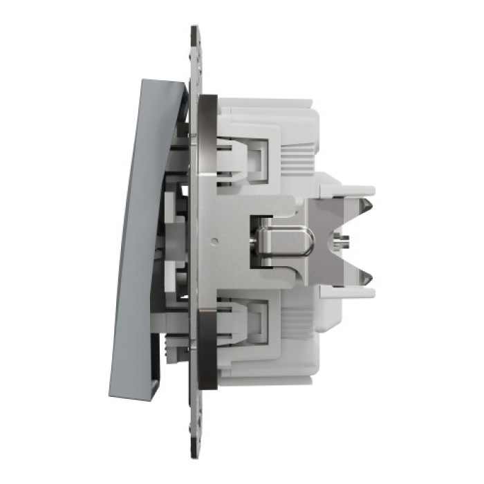 Кнопка Schneider Electric Asfora Plus з підсвічуванням сталь