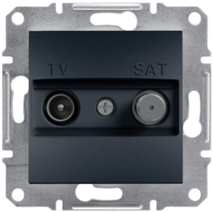 Розетка Schneider Electric Asfora Plus TV-SAT одинарна (1 дБ) антрацит