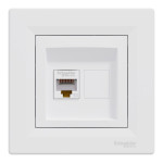 Розетка Schneider Electric Asfora комп'ютерна RJ45 кат. 5е UTP біла