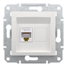Комп'ютерна розетка RJ45 UTP cat.5e Schneider Electric Asfora без рамки біла