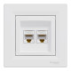 Розетка Schneider Electric Asfora компьютерная двойная RJ45 кат.5е UTP белая