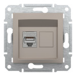 Розетка Schneider Electric Asfora Plus комп'ютерна RJ45 кат. 5е STP бронза