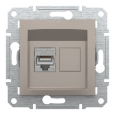 Розетка Schneider Electric Asfora Plus комп'ютерна RJ45 кат. 5е STP бронза