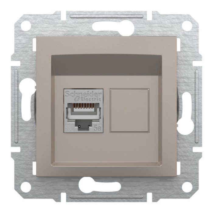 Розетка Schneider Electric Asfora Plus комп'ютерна RJ45 кат. 5е STP бронза