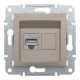 Розетка Schneider Electric Asfora Plus комп'ютерна RJ45 кат. 5е STP бронза