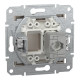 Розетка Schneider Electric Asfora Plus комп'ютерна RJ45 кат. 5е STP бронза