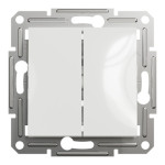 Выключатель 2-клавишный Schneider Electric Asfora без рамки белый