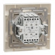 Перемикач Schneider Electric Asfora 2-клавішний прохідний кремовий