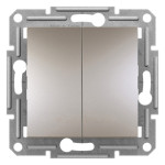 Переключатель Schneider Electric Asfora Plus 2-клавишный проходной бронза
