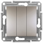 Выключатель Schneider Electric Asfora 3-клавишный бронза
