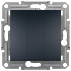 Выключатель Schneider Electric Asfora 3-клавишный антрацит