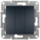 Вимикач Schneider Electric Asfora 3-клавішний антрацит
