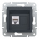 Розетка Schneider Electric Asfora Plus комп'ютерна RJ45 кат. 6 UTP антрацит