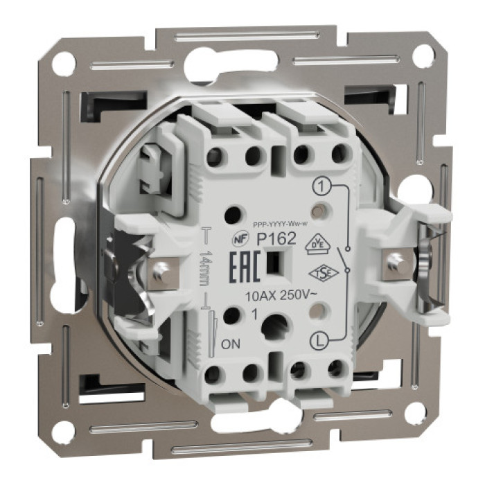 (АКЦИЯ!!! 4+1 шт.) Выключатель Schneider Electric Asfora 1-клавишный антрацит