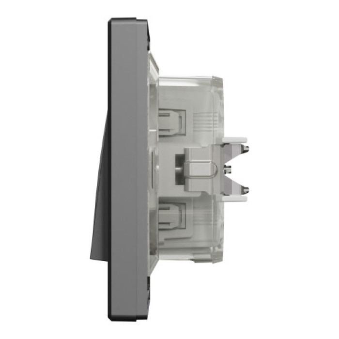 Вимикач Schneider Electric Asfora 1-клавішний IP44 антрацит