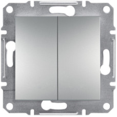 Выключатель Schneider Electric Asfora Plus 2-клавишный алюминий