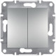 Вимикач Schneider Electric Asfora Plus 2-клавішний алюміній
