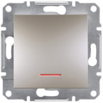 Кнопка Schneider Electric Asfora Plus з підсвічуванням бронза
