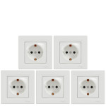 (АКЦИЯ!!! 4+1 шт.) Розетка Schneider Electric Asfora с заземлением белый
