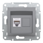 Розетка Schneider Electric Asfora Plus компьютерная RJ45 кат. 6 UTP сталь
