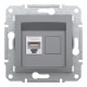 Розетка Schneider Electric Asfora Plus компьютерная RJ45 кат. 6 UTP сталь