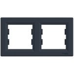 Рамка Schneider Electric Asfora Plus 2-постовая горизонтальная антрацит