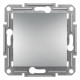 Перемикач Schneider Electric Asfora Plus 1-клавішний прохідний алюміній