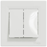 Перемикач Schneider Electric Asfora 2-клавішний прохідний білий