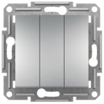 Выключатель Schneider Electric Asfora 3-клавишный алюминий